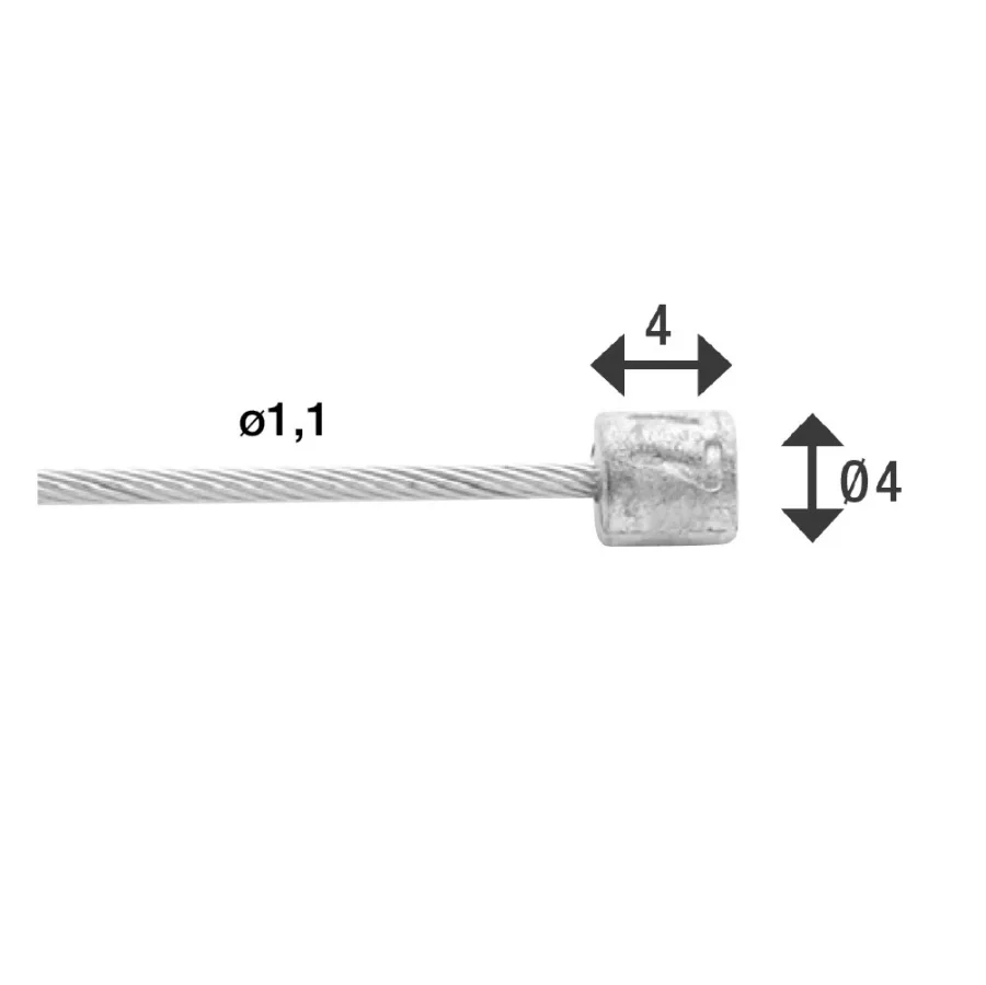Schakel binnenkabel Slick RVS 2250 mm ø 1,1 mm 100 stuks — foto 3