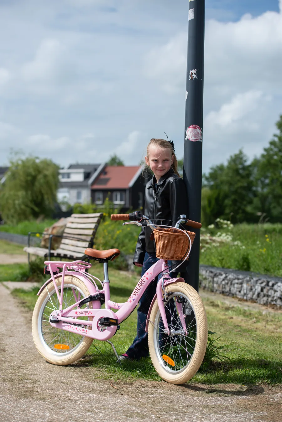 Volare Blossom Kinderfiets – Meisjes – 24 inch – Wit – Twee handremmen — foto 15