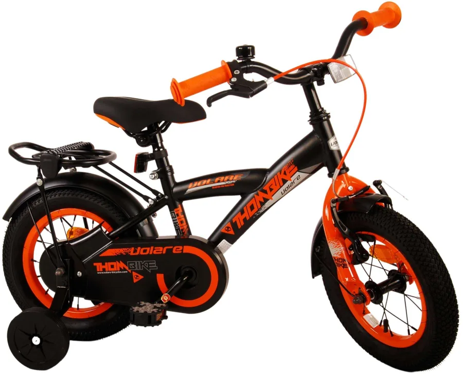 Volare Thombike Kinderfiets – Jongens – 12 inch – Zwart Oranje — foto 3