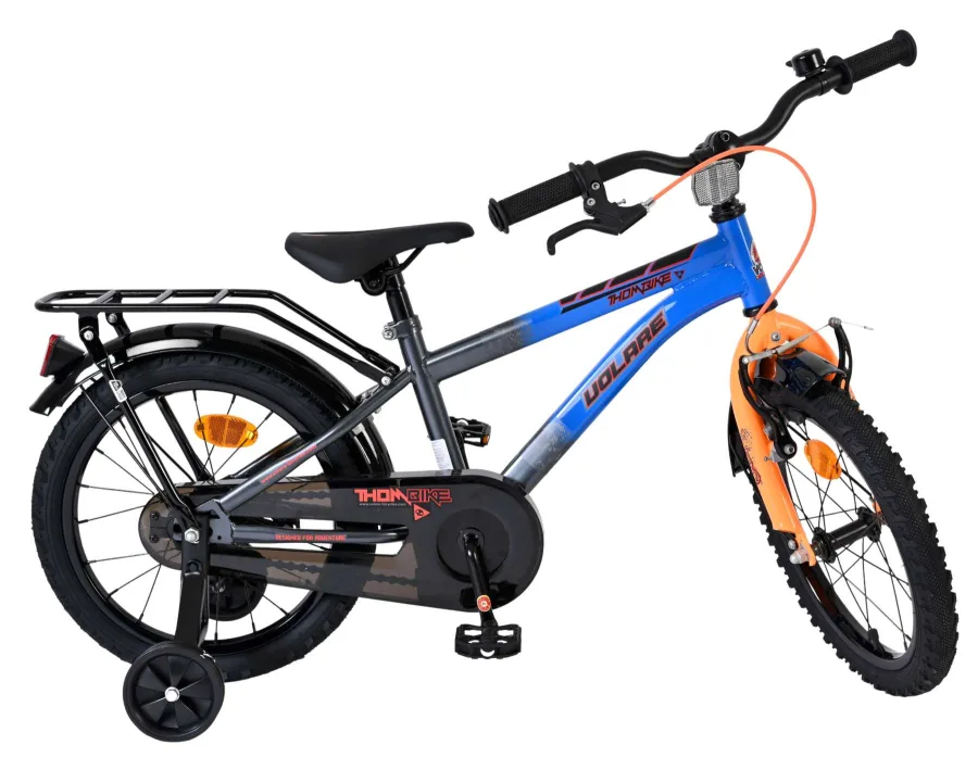 Volare Thombike Kinderfiets – Jongens – 16 inch – Blauw/Oranje — foto 10
