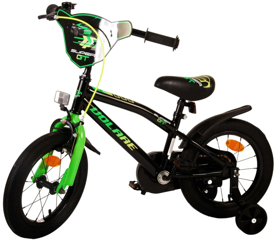 Volare Super GT Kinderfiets – Jongens – 14 inch – Groen – Twee handremmen — foto 6