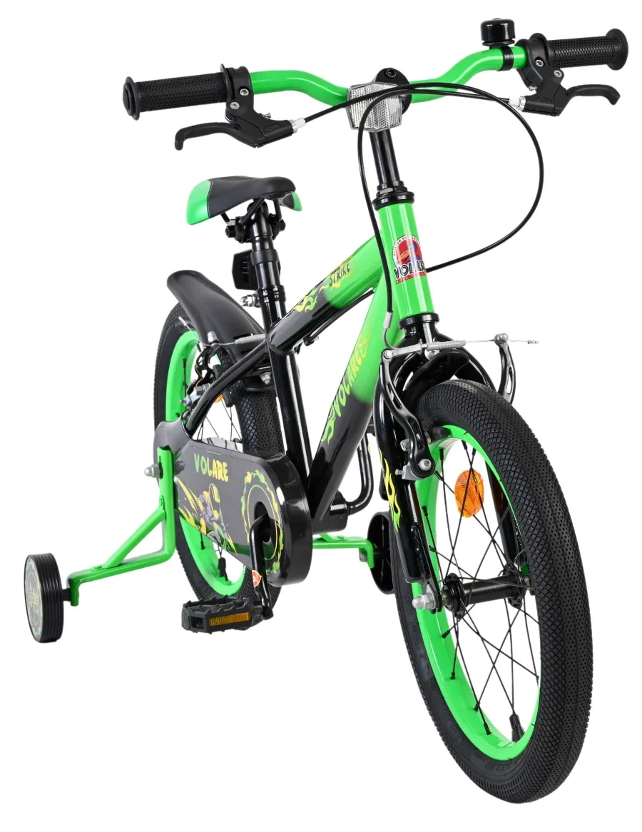 Volare Strike Kinderfiets – Jongens – 16 inch – Zwart Groen – Twee Handremmen — foto 7