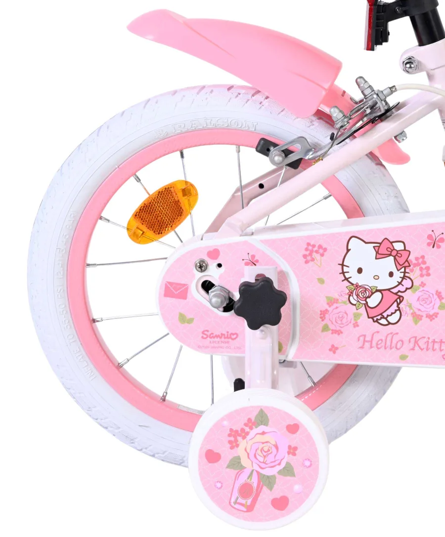 Hello Kitty Kinderfiets – Meisjes – 14 inch – Roze – Twee handremmen — foto 3