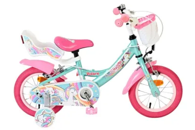Volare Unicorn Kinderfiets – Meisjes – 12 inch – Groen – Twee handremmen