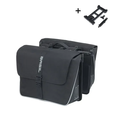 Dubble pannier Basil Forte MIK 35 liter 15 x 38 x 30 cm - black