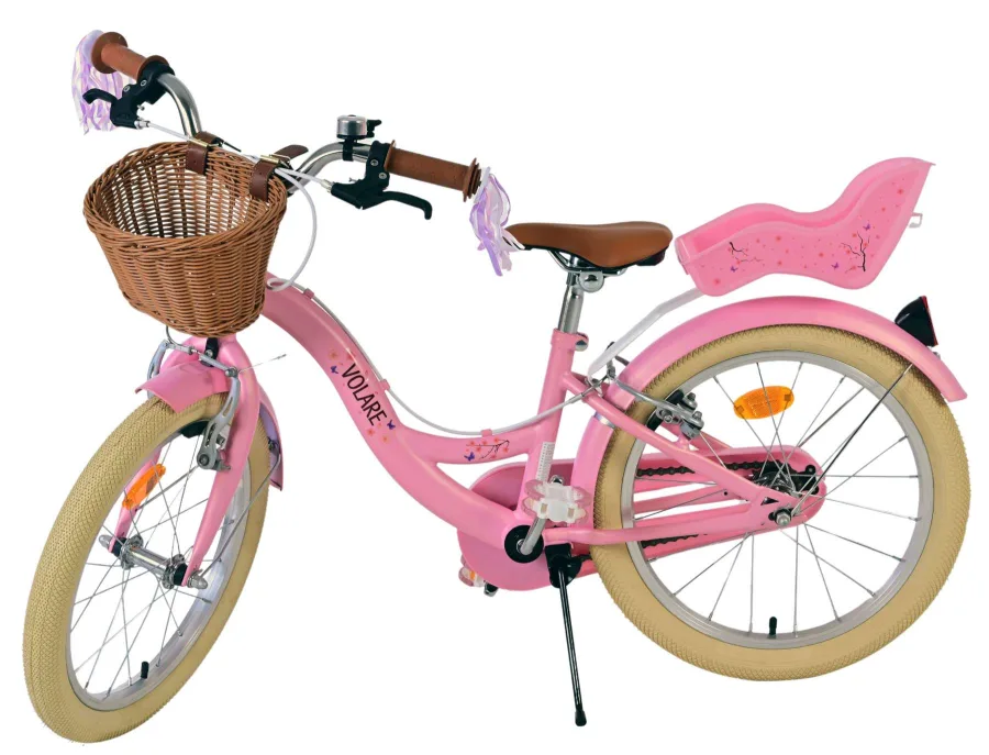 Volare Blossom Kinderfiets – Meisjes – 18 inch – Roze – Twee handremmen — foto 11