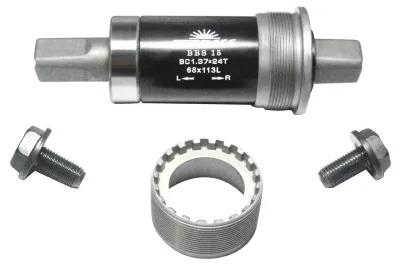 Trapas Sunrace BBS15 staal 68/129 mm - zilver/zwart