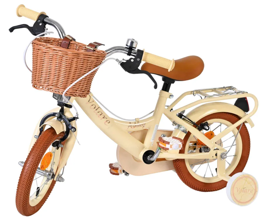 Volare Ashley Kinderfiets – Meisjes – 12 inch – Créme – Twee handremmen — foto 8