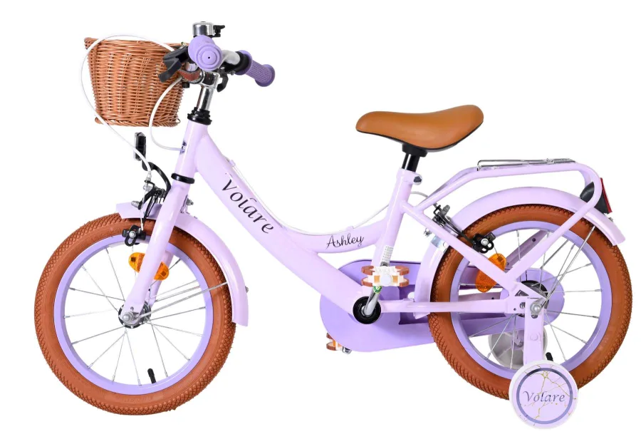 Volare Ashley Kinderfiets – Meisjes – 14 inch – Lila – Twee Handremmen — foto 8