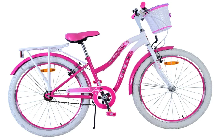 Volare Lovely Kinderfiets – Meisjes – 24 inch – Roze – Twee handremmen
