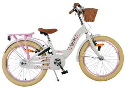 Volare Blossom Children's bike – Girls – 20 inch – White – Two hand brakes