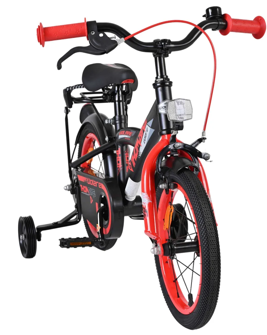 Volare Thombike Kinderfiets – Jongens – 14 inch – Zwart Rood — foto 7