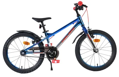 Volare Chrome Kinderfiets - Jongens - 20 inch - Blauw Zilver - 6 versnellingen