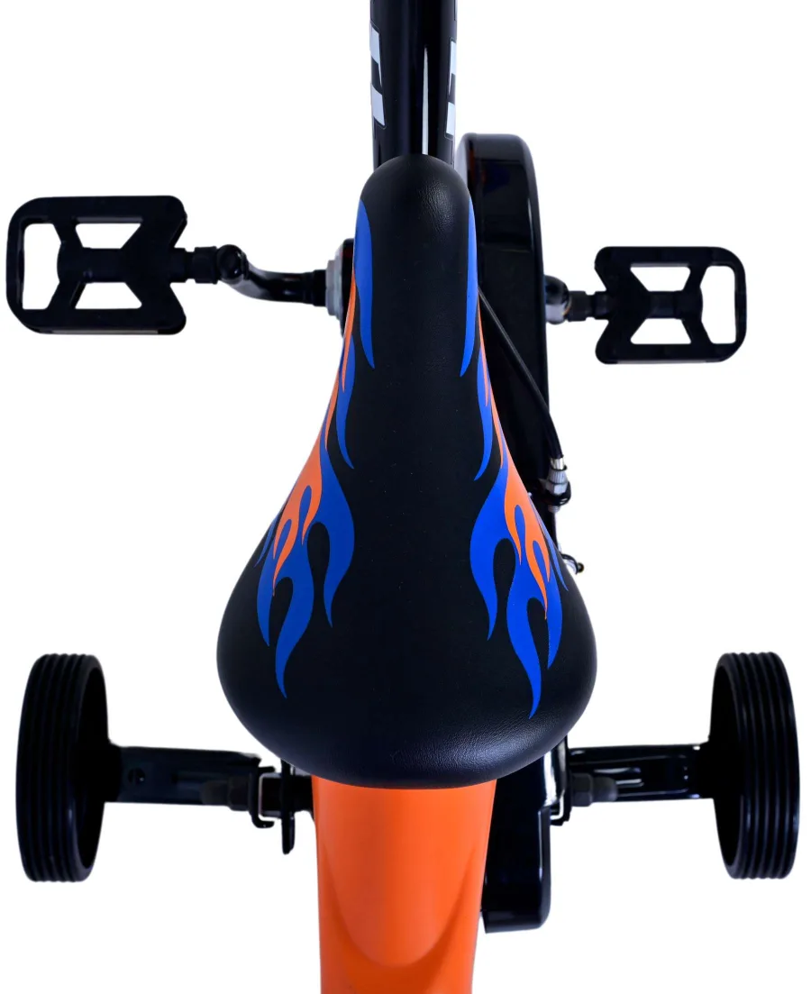 Hot Wheels Kinderfiets – Jongens – 12 inch – Zwart Oranje Blauw – Twee handremmen — foto 7