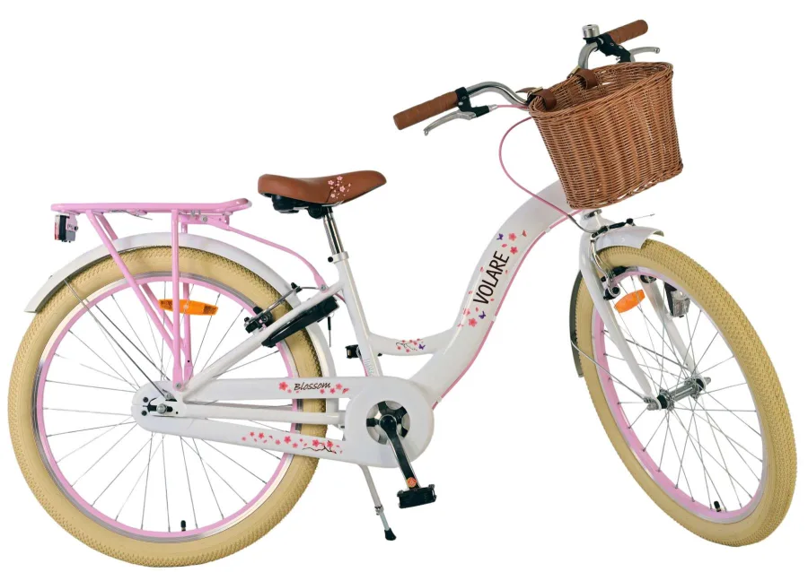 Volare Blossom Kinderfiets – Meisjes – 24 inch – Wit – Twee handremmen — foto 12