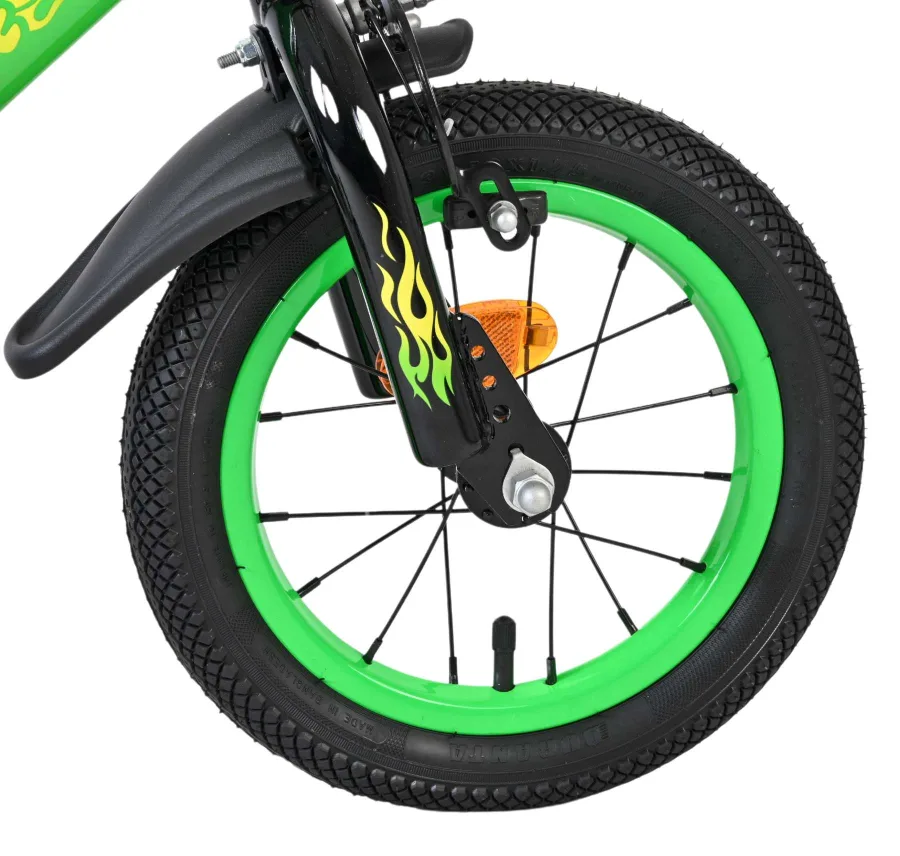 Volare Strike Kinderfiets – Jongens – 12 inch – Zwart Groen – Twee Handremmen — foto 3