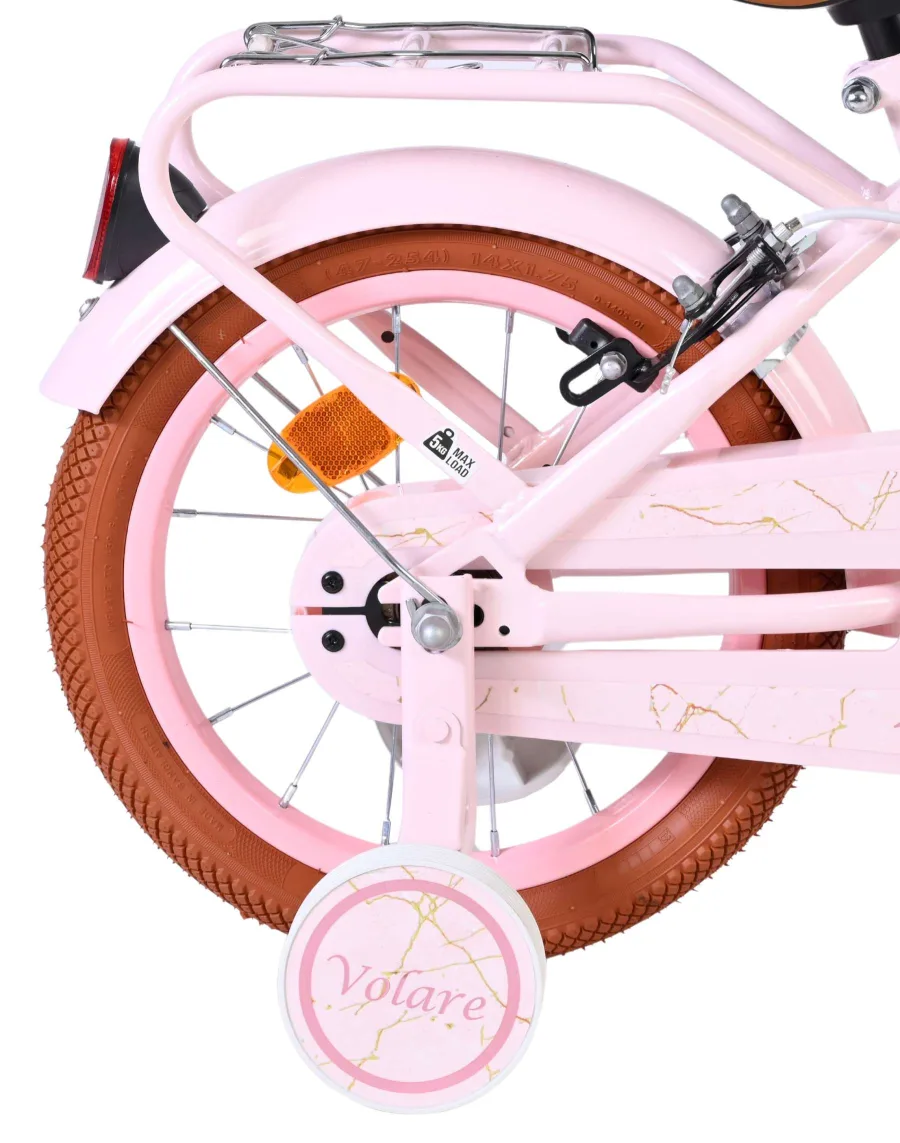 Volare Ashley Kinderfiets - Meisjes - 14 inch - Roze - Twee Handremmen — foto 2