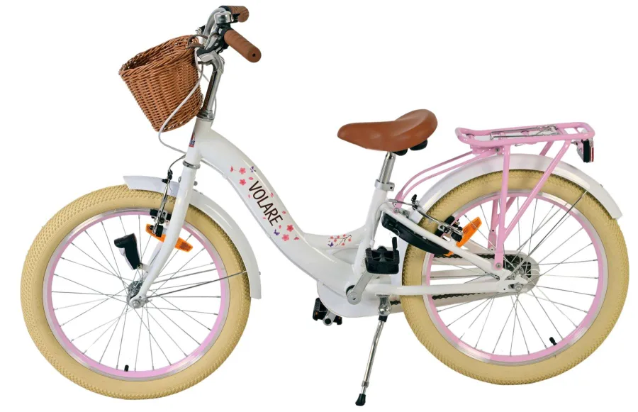 Volare Blossom Kinderfiets – Meisjes – 20 inch – Wit – Twee handremmen — foto 9