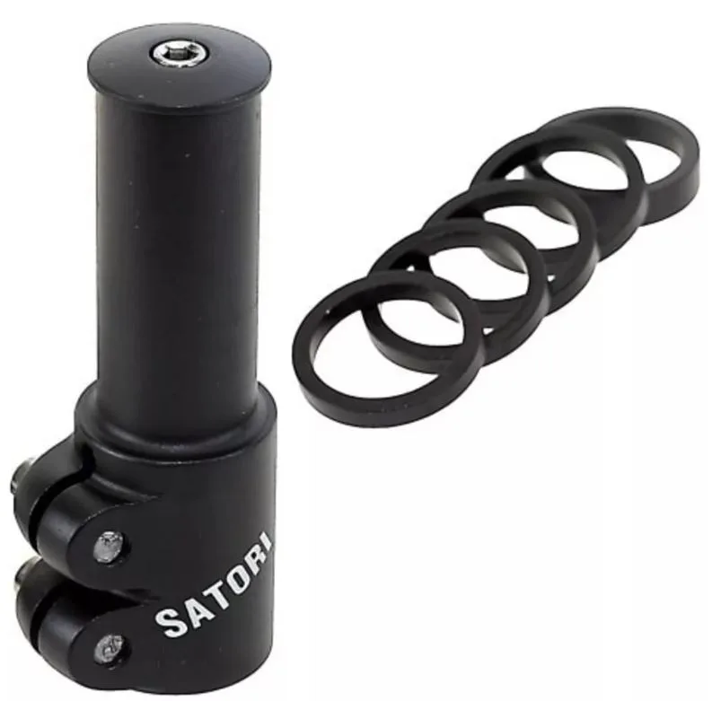 Stuurpenverlenger Satori 1-1/8" - zwart