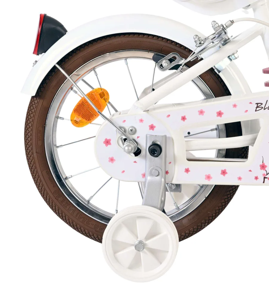 Volare Blossom Kinderfiets – Meisjes – 14 inch – Wit – Twee Handremmen — foto 2