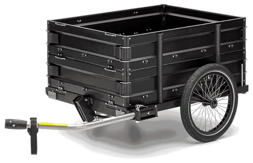 Fietstrailer Roland CARRIE M.e - basismodel met dubbele zijwanden, zwart — foto 2