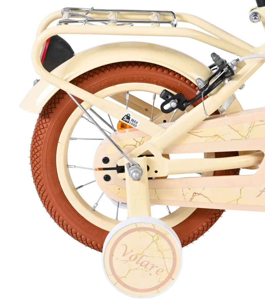 Volare Ashley Kinderfiets – Meisjes – 12 inch – Créme – Twee handremmen — foto 2