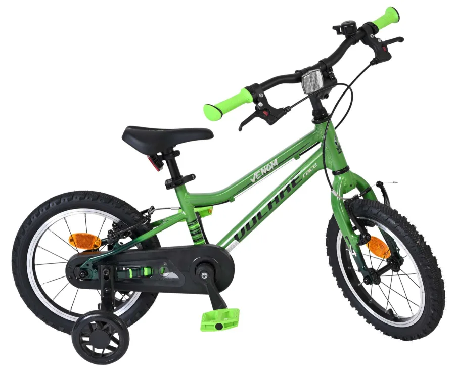 Volare Venom Kinderfiets – Jongens – 14 inch – Groen – Twee handremmen — foto 12