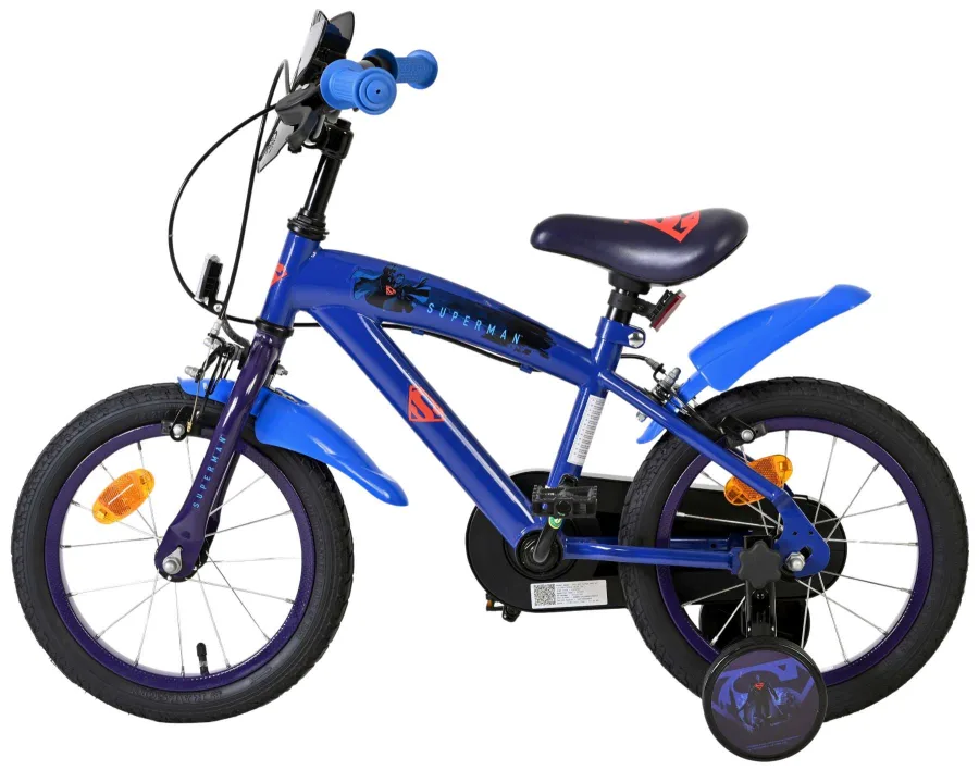 Superman Kinderfiets – Jongens – 14 inch – Blauw – Twee handremmen — foto 9
