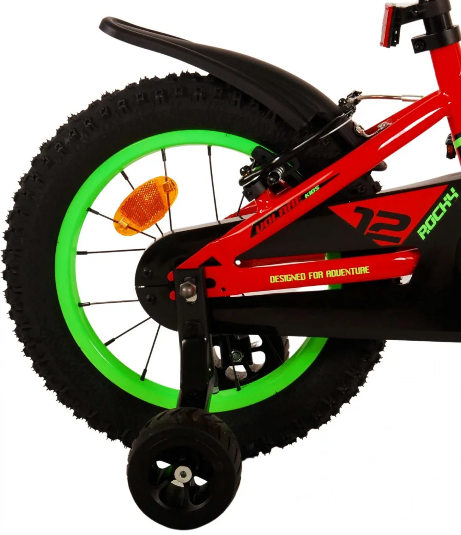 Volare Rocky Kinderfiets – Jongens – 14 inch – Rood – Twee handremmen — foto 8