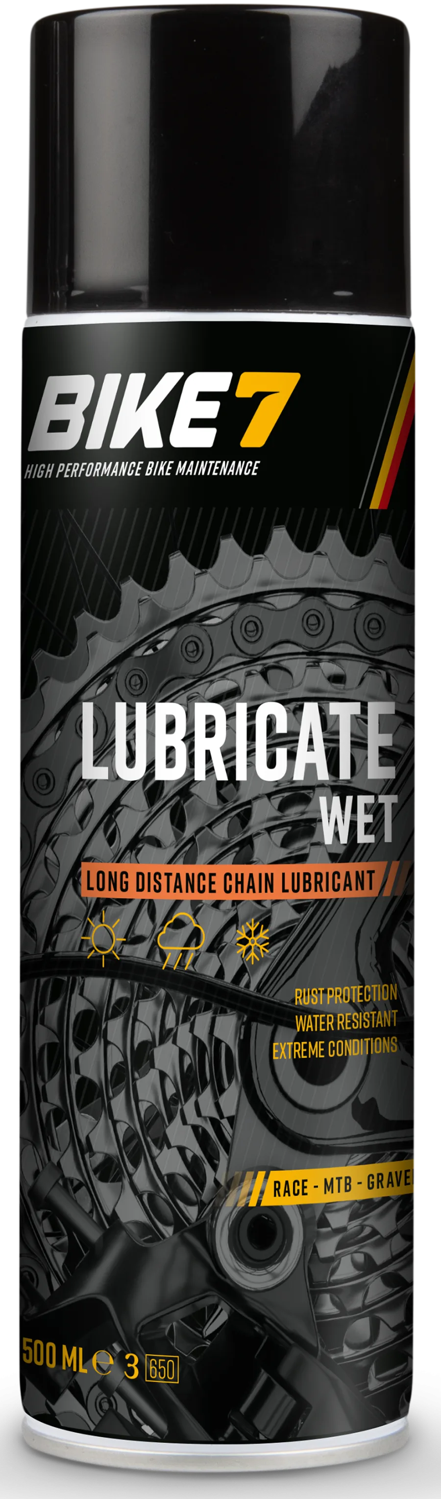 Kettingolie Bike7 Lubricate Wet - 500 ml