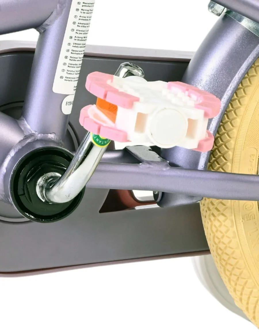 Volare Blossom Kinderfiets – Meisjes – 12 inch – Paars – Twee handremmen — foto 11