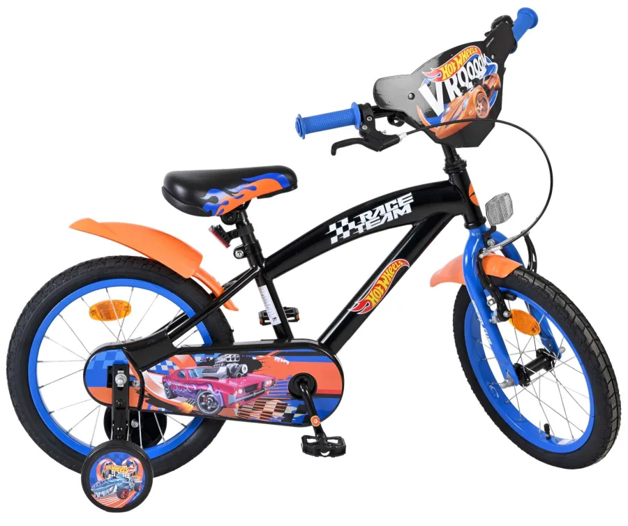 Hot Wheels Kinderfiets - Jongens - 16 inch - Zwart Oranje Blauw — foto 2