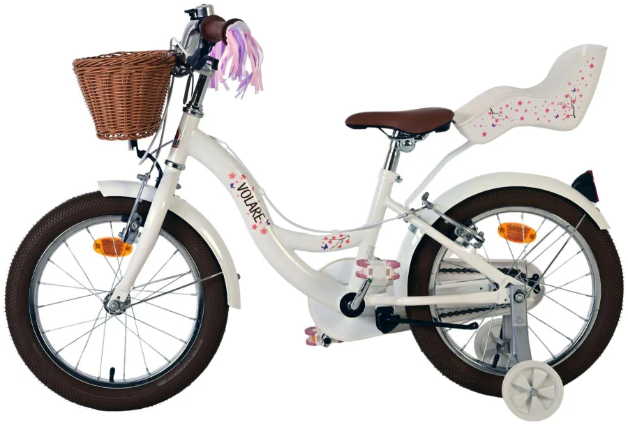Volare Blossom Kinderfiets – Meisjes – 16 inch – Wit – Twee Handremmen — foto 10