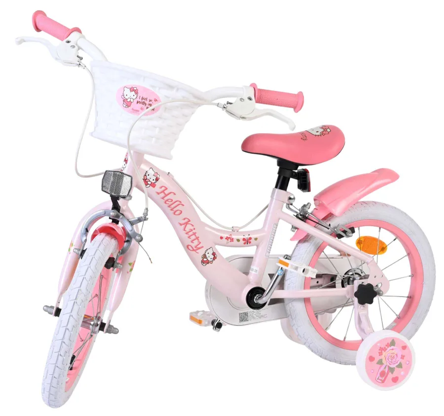 Hello Kitty Kinderfiets – Meisjes – 14 inch – Roze – Twee handremmen — foto 9