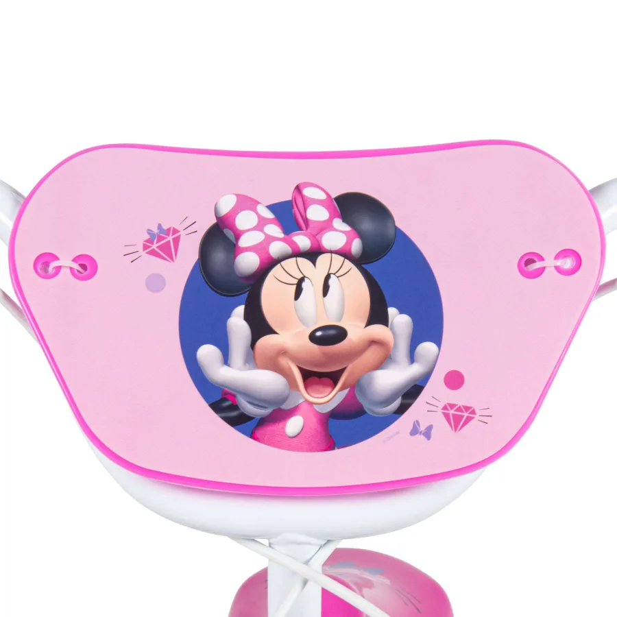 Disney Minnie Kinderfiets - Meisjes - 14 inch - Wit Roze - Twee handremmen — foto 10