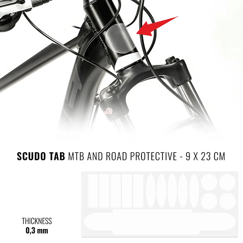 Fiets frame bescherming stickerset transparant — foto 2