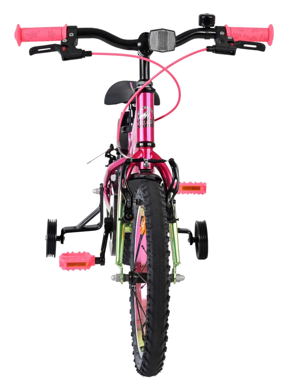Volare Chrome Kinderfiets - Meisjes - 16 inch - Roze Groen - Twee Handremmen — foto 6