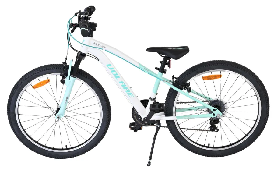 Volare Boost Kinderfiets – 24 inch – 21 Speed – Wit/Mintgroen — foto 11