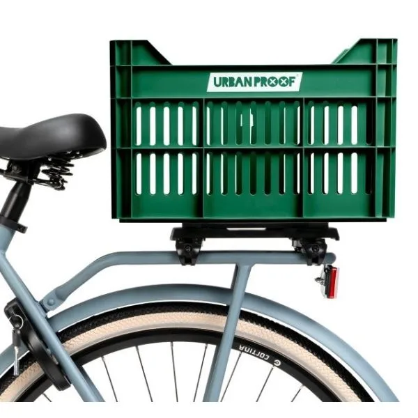 Gerecyclede Fietskrat Urban Proof Click 30 Liter Retro Groen — foto 4