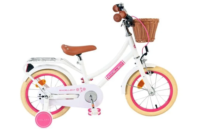 Volare Excellent Kinderfiets – Meisjes – 14 inch – Wit