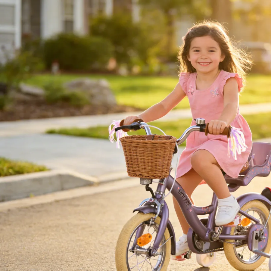Volare Blossom Kinderfiets – Meisjes – 16 inch – Paars — foto 12