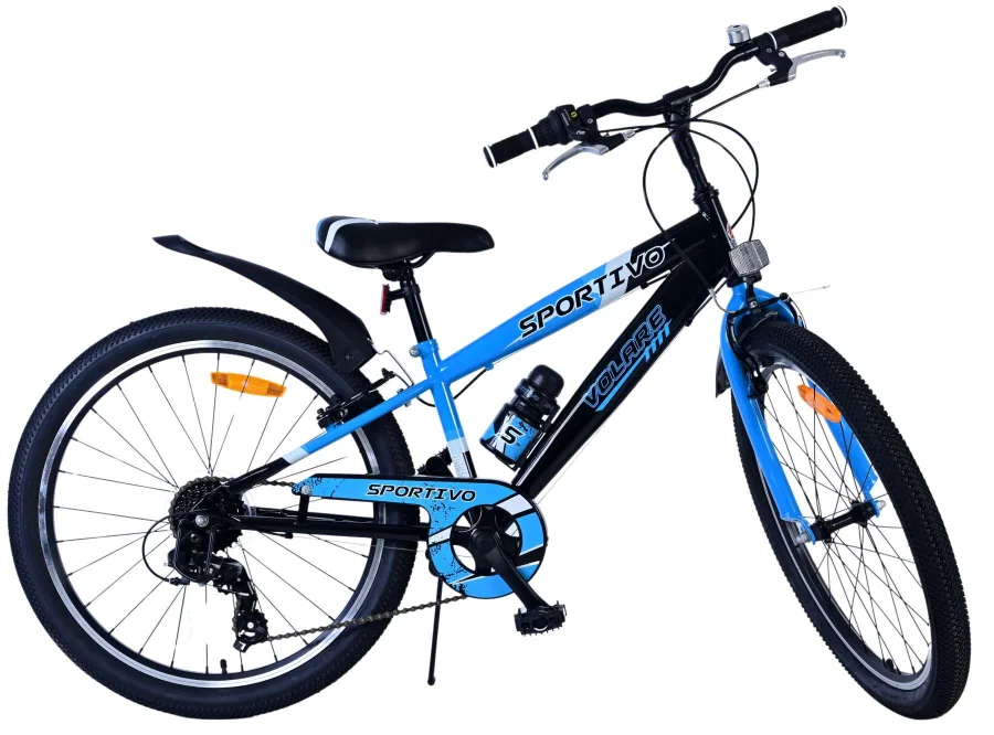 Volare Sportivo Kinderfiets – Jongens – 24 inch – 7 Speed – Zwart Blauw — foto 14