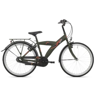 Kinderfiets 24″ Bikefun Urban met shimano nexus 3 mat groen