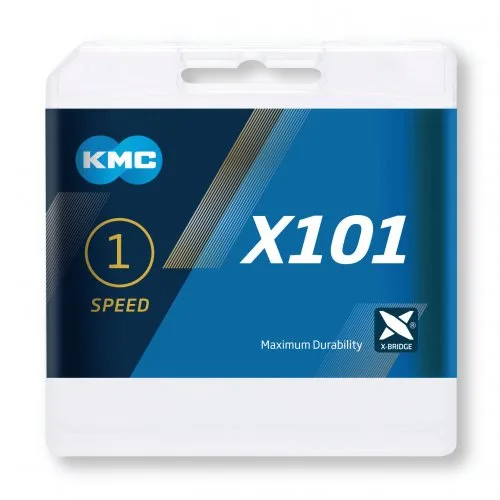 Ketting single speed KMC X101 Silver 112 schakels - zilver — foto 2