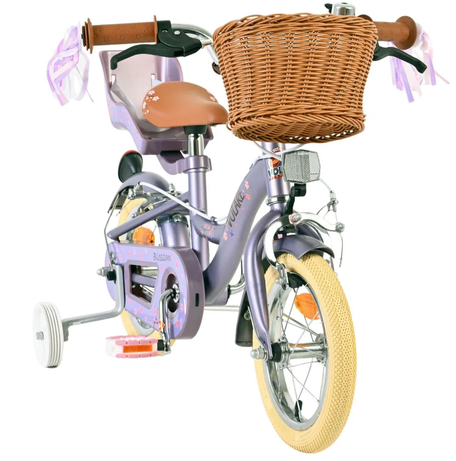 Volare Blossom Kinderfiets - Meisjes - 12 inch - Paars - Twee handremmen — foto 5