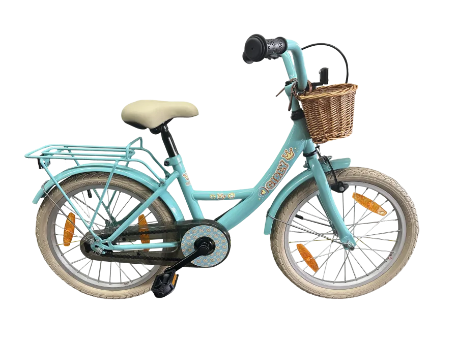 Children's bike Bikefun Girly 18 inch - with basket and coaster brake - Blue