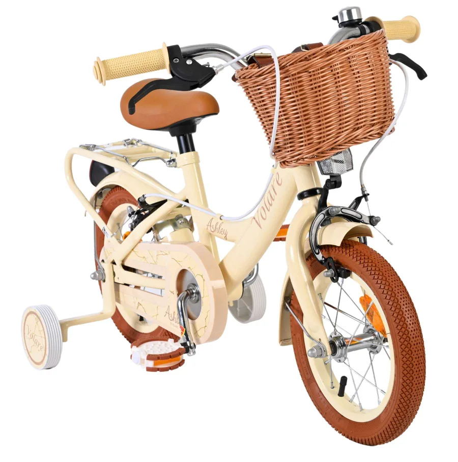 Volare Ashley Kinderfiets – Meisjes – 12 inch – Créme – Twee handremmen — foto 5