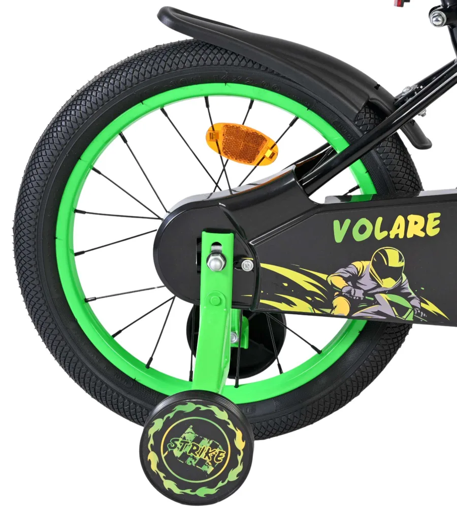 Volare Strike Kinderfiets – Jongens – 16 inch – Zwart Groen — foto 2