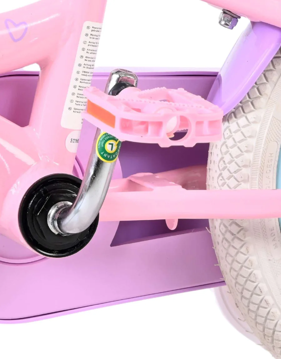 Volare Olivia Kinderfiets – Meisjes – 12 inch – Roze – Twee handremmen — foto 9