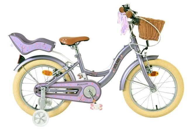 Volare Blossom Kinderfiets – Meisjes – 16 inch – Paars – Twee Handremmen